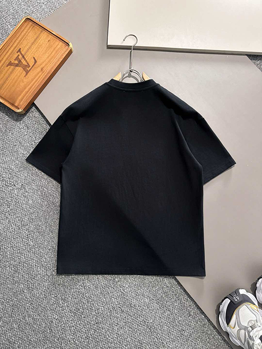 バレンシアガ 新しいエッフェル塔プリントコットンラウンドネック半袖Tシャツ