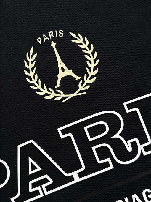 バレンシアガ 新しいエッフェル塔プリントコットンラウンドネック半袖Tシャツ