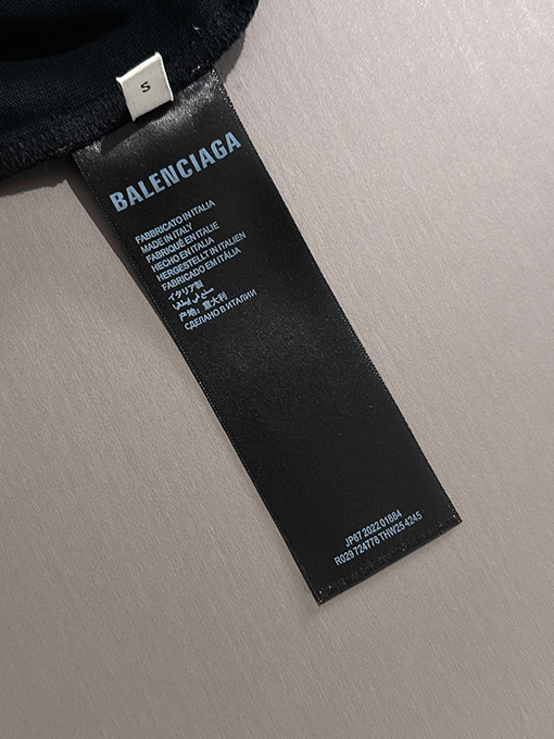 バレンシアガ 新しいエッフェル塔プリントコットンラウンドネック半袖Tシャツ
