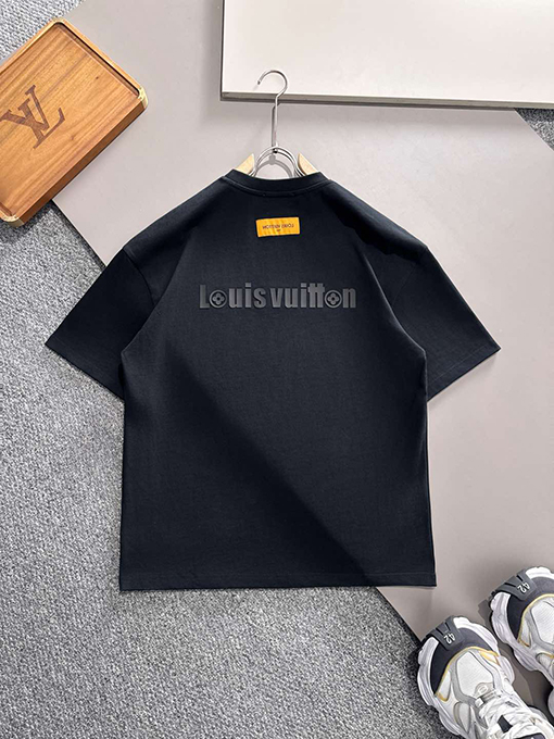 ルイヴィトン 新しい前後のプレス技術半袖Tシャツ