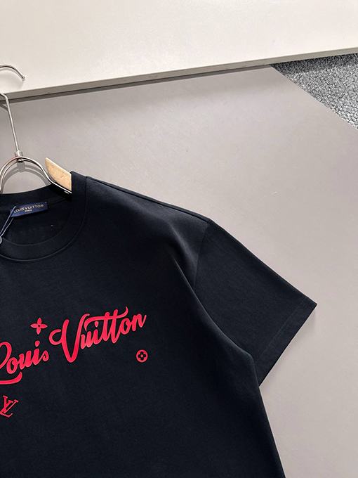 ルイヴィトンコピー 前後のプレス技術半袖Tシャツ