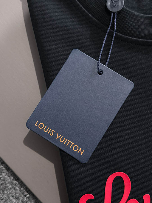 ルイヴィトンコピー 前後のプレス技術半袖Tシャツ