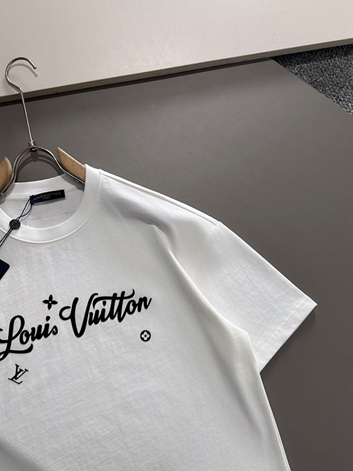 ルイヴィトンコピー 前後のプレス技術半袖Tシャツ