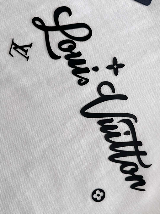 ルイヴィトンコピー 前後のプレス技術半袖Tシャツ