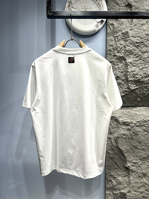 ルイヴィトン 新しいレザーサイン半袖Tシャツ