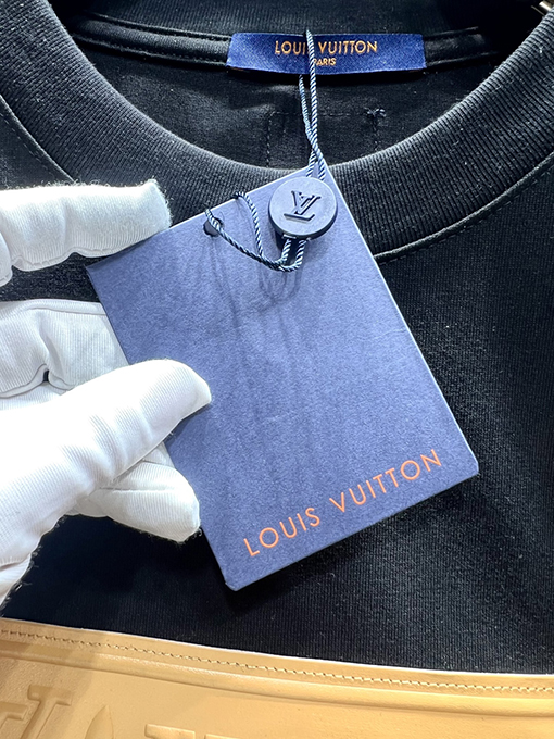 ルイヴィトン 新しいレザーサイン半袖Tシャツ