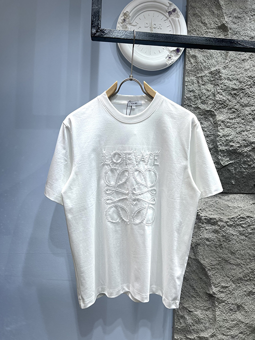 ロエベスーパーコピー 新しい刺繍半袖Tシャツ