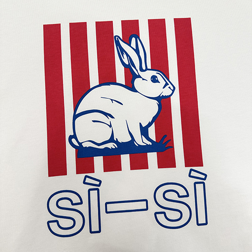 ボッテガヴェネタ ウサギのプリント半袖Tシャツ