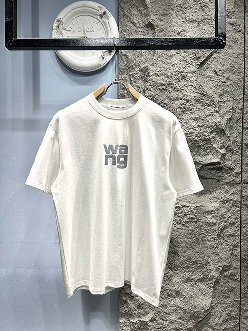 アレキサンダーワンスーパーコピー新しいシンプルなロゴプリントTシャツ