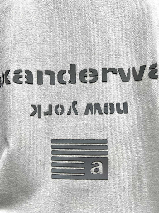 アレキサンダーワンスーパーコピー新しいシンプルなロゴプリントTシャツ