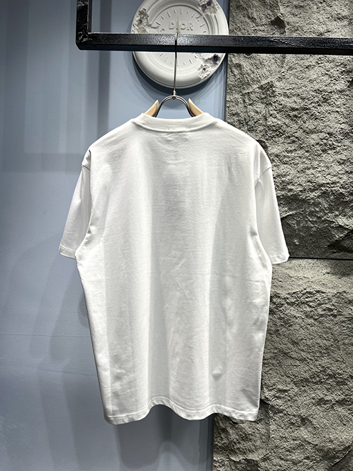 バレンシアガ 新しいスタッキングアルファベット半袖Tシャツ