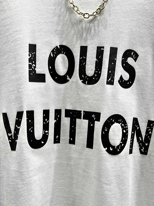 ルイヴィトン新しいチェーンプリント半袖Tシャツ