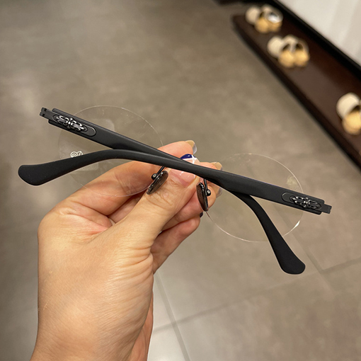 クロムハーツフレームレス円形パンチレトロな王子ミラー