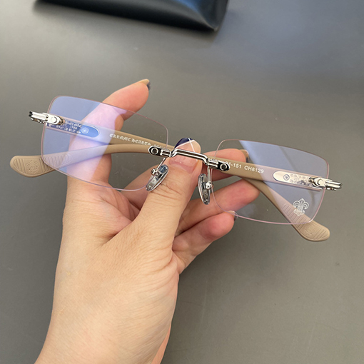 クロムハーツ新しいレトロなフレームレスメガネ