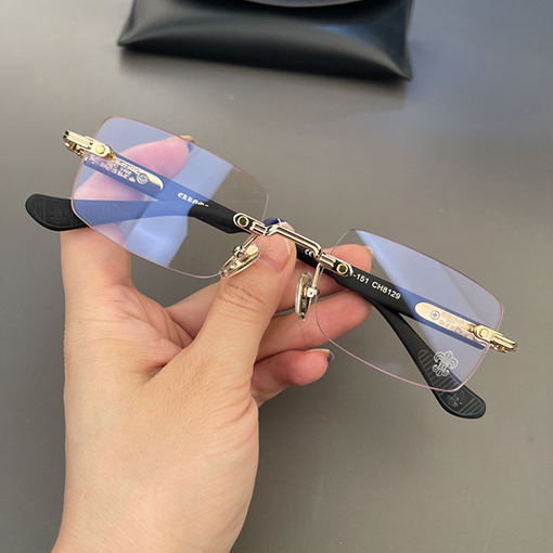 クロムハーツ新しいレトロなフレームレスメガネ