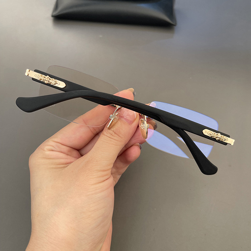 クロムハーツ新しいレトロなフレームレスメガネ