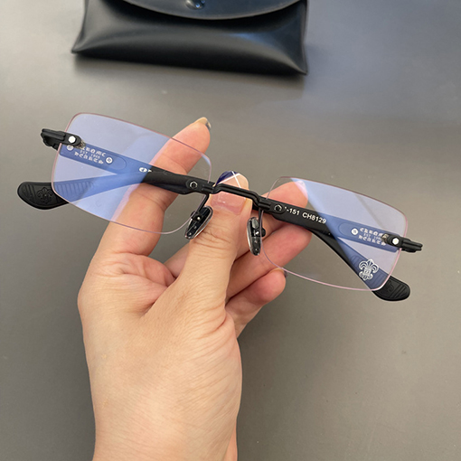 クロムハーツ新しいレトロなフレームレスメガネ