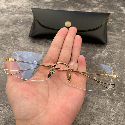クロムハーツコピーフレームレスビジネス金糸辺パンチ眼鏡
