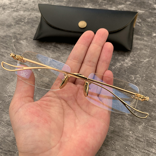 クロムハーツコピーフレームレスビジネス金糸辺パンチ眼鏡