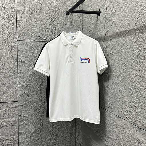 トムブラウンスーパーコピー半袖ポロスタンドカラー