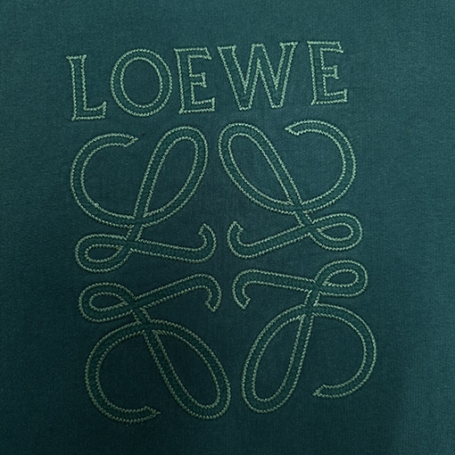 ロエベアップリケ刺繍コットンパーカー