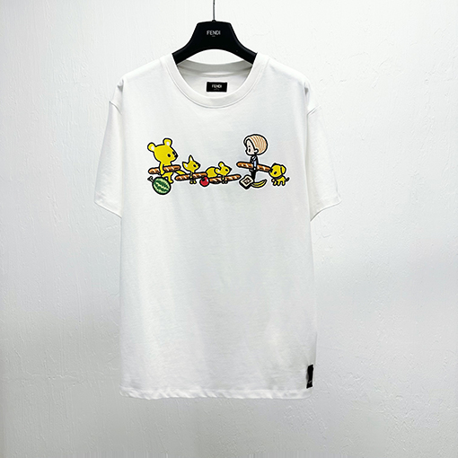 フェンディコピーカプセルプリント半袖Tシャツ