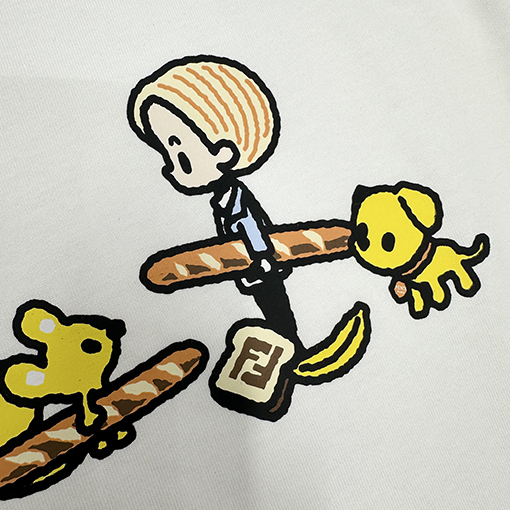 フェンディコピーカプセルプリント半袖Tシャツ