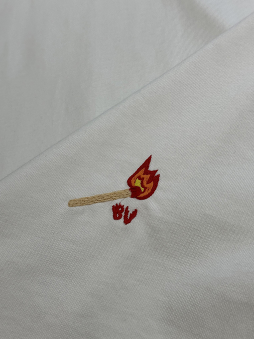 ボッテガヴェネタ刺繍クルーネック半袖シャツ