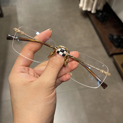 クロムハーツフレームレスパンチ狭額縁ミラー