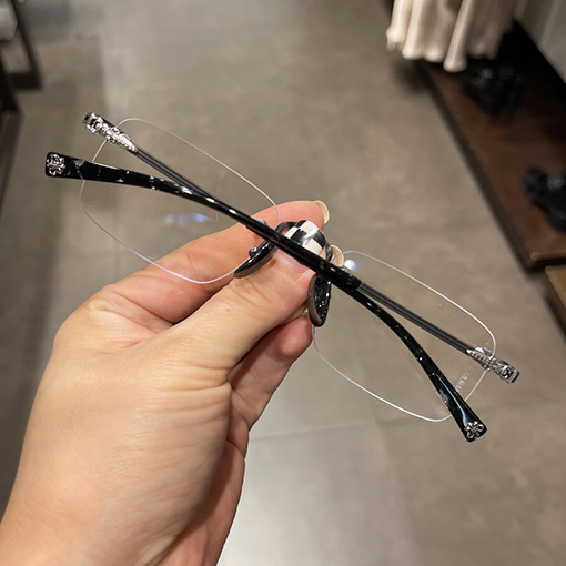 クロムハーツフレームレスパンチ狭額縁ミラー