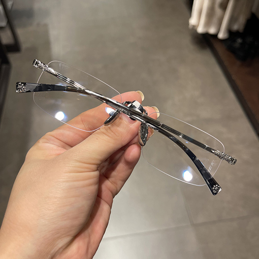 クロムハーツフレームレスパンチ狭額縁ミラー