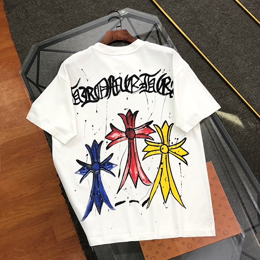 クロムハーツ新しい落書きプリント半袖tシャツ