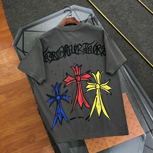 クロムハーツ新しい落書きプリント半袖tシャツ