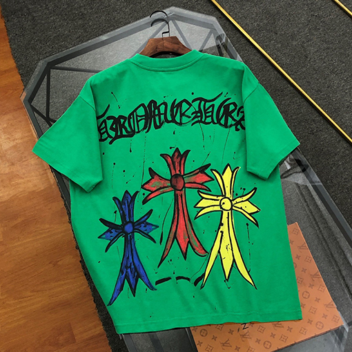 クロムハーツ新しい落書きプリント半袖tシャツ