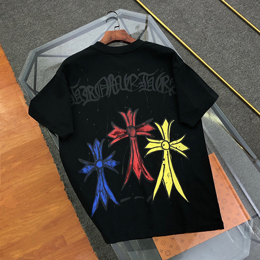 クロムハーツ新しい落書きプリント半袖tシャツ