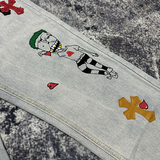 クロムハーツスーパーコピー限定グラフィティクロコダイルジーンズ