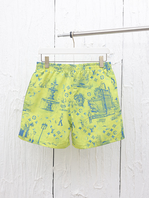 ルイヴィトン新しいビーチショーシリーズのプリントパンツ