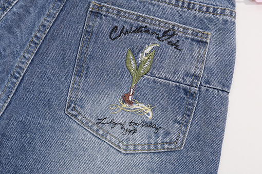 ディオール刺繍ウォッシュデニムパンツ