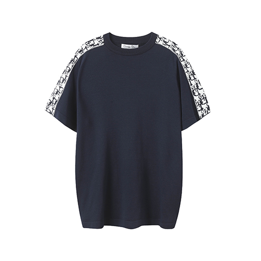 ディオールスーパーコピー新しいウェビングラウンドネックTシャツ