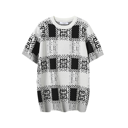 ジバンシイ25ssフルプリントジャカードラウンドネックセーターTシャツ