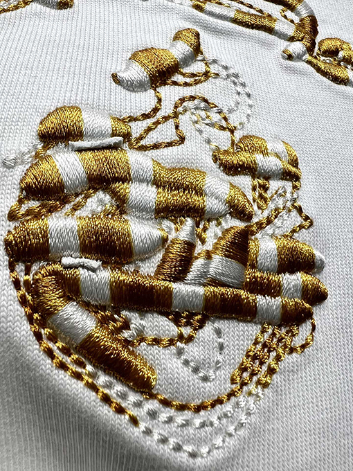 プラダジャカード刺繍の大きな半袖Tシャツ