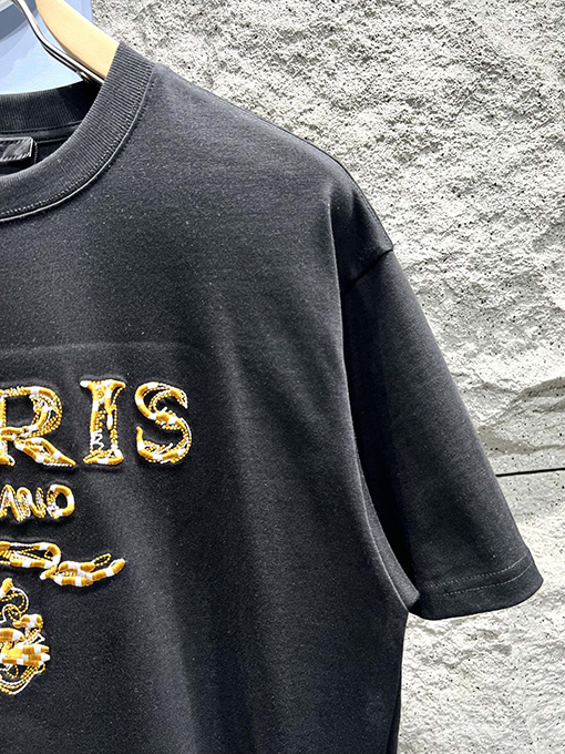 プラダジャカード刺繍の大きな半袖Tシャツ