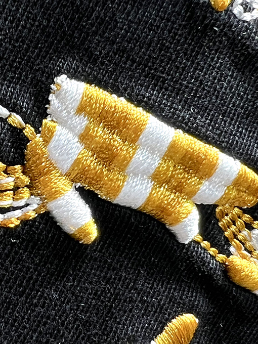 プラダジャカード刺繍の大きな半袖Tシャツ