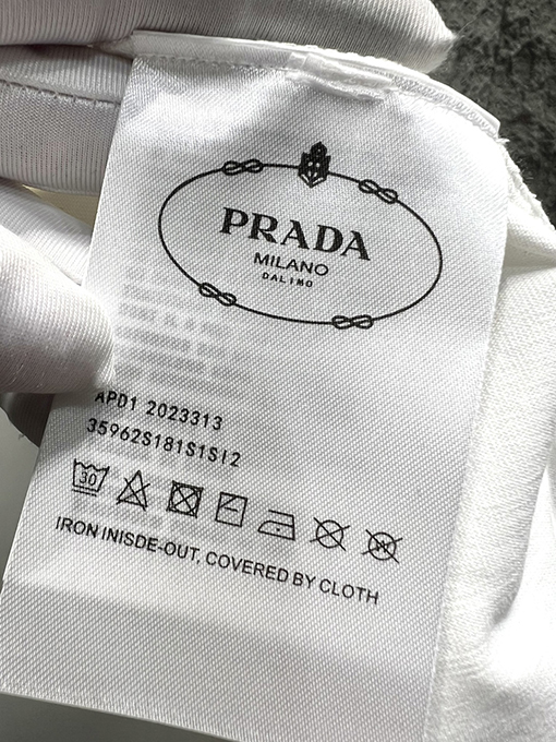 プラダ新しいドリルマイクロ半袖Tシャツ
