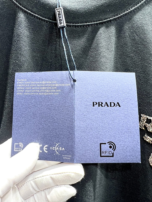 プラダ新しいドリルマイクロ半袖Tシャツ
