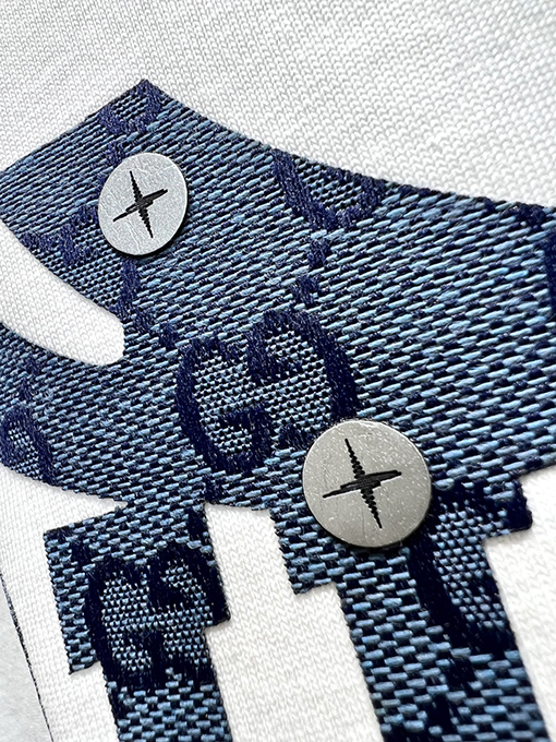グッチスーパーコピー新しいステッチステッカー半袖Tシャツ