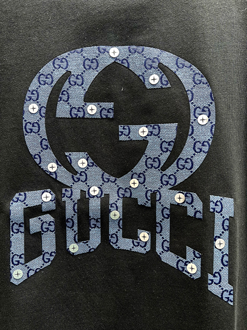 グッチスーパーコピー新しいステッチステッカー半袖Tシャツ