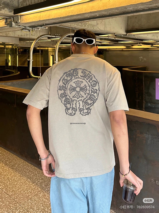 クロムハーツ新しい馬蹄花マーク半袖Tシャツ