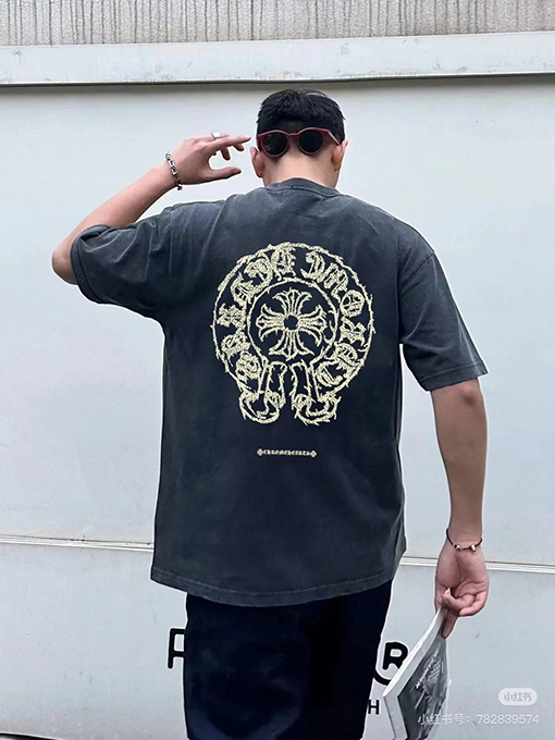 クロムハーツ新しい馬蹄花マーク半袖Tシャツ