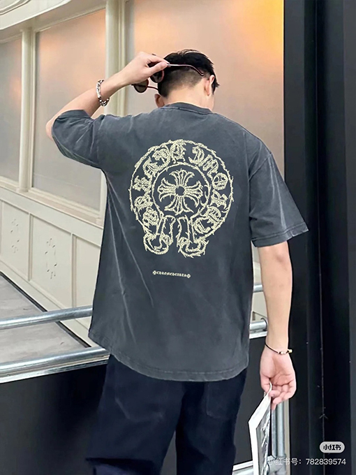 クロムハーツ新しい馬蹄花マーク半袖Tシャツ